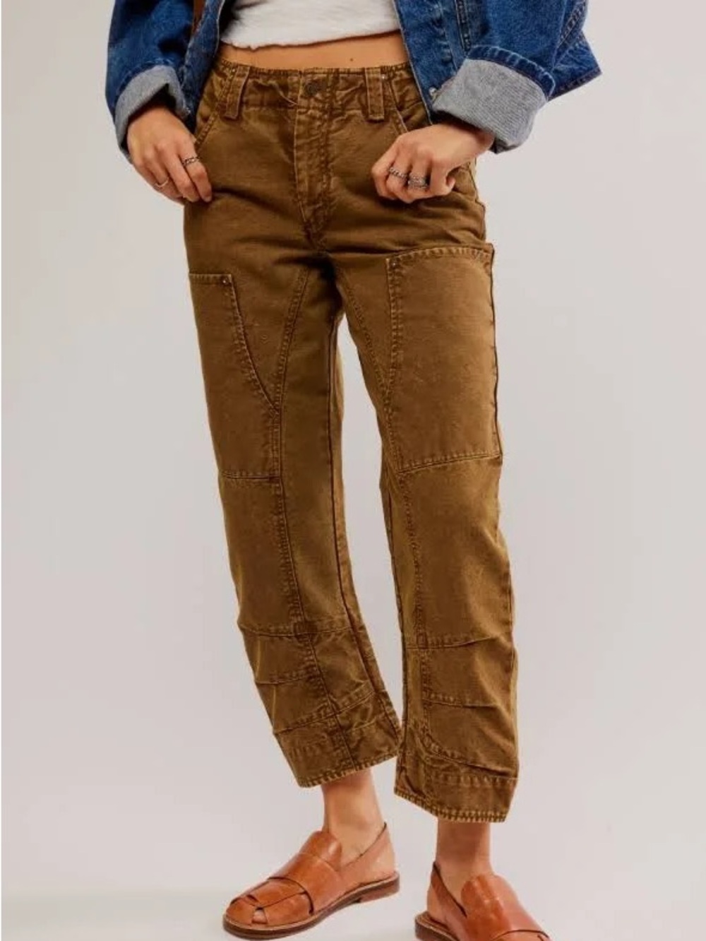 Free People We the Free Olive Utility Pants Size 0